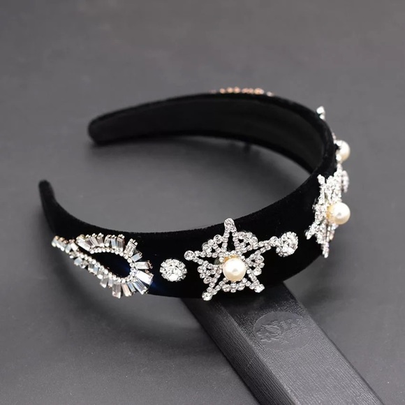 Star Pearl Rhinestone Headband